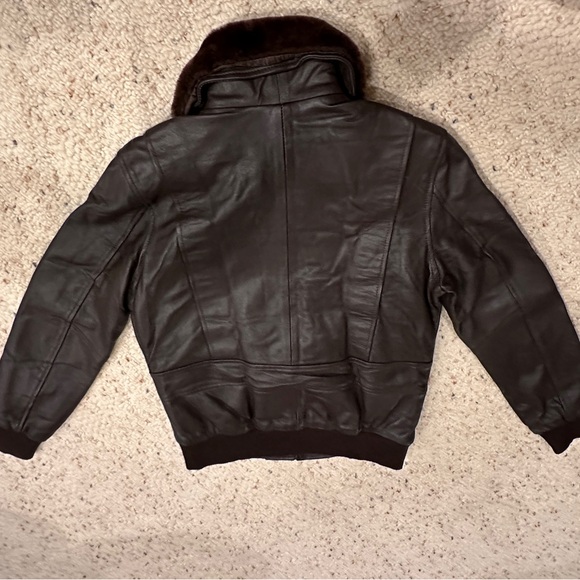 Men’s Brown REAL Leather jacket Size Small NWT - Picture 9 of 16